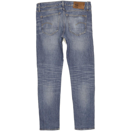 G-Star 3301 Men Blue Straight Slim Stretch Jeans W34 L31