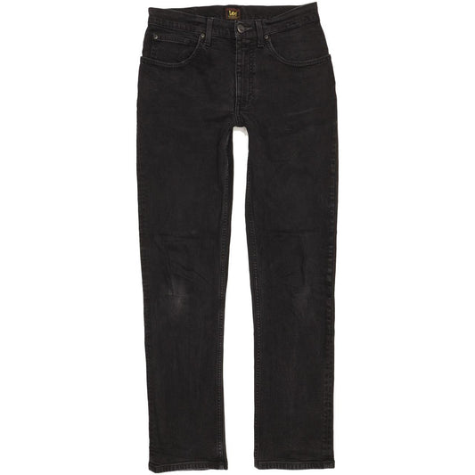 Lee Brooklyn Men Black Straight Regular Stretch Jeans W30 L32