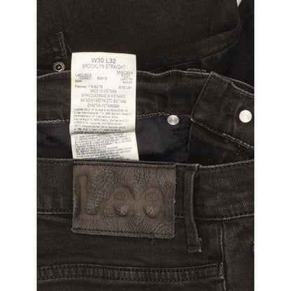 Lee Brooklyn Men Black Straight Regular Stretch Jeans W30 L32