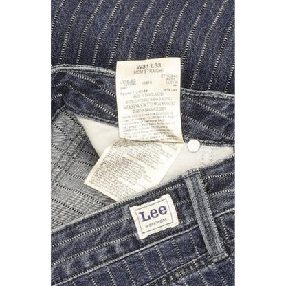 Lee Blue Straight Regular Mom Jeans High Waisted W31 L30
