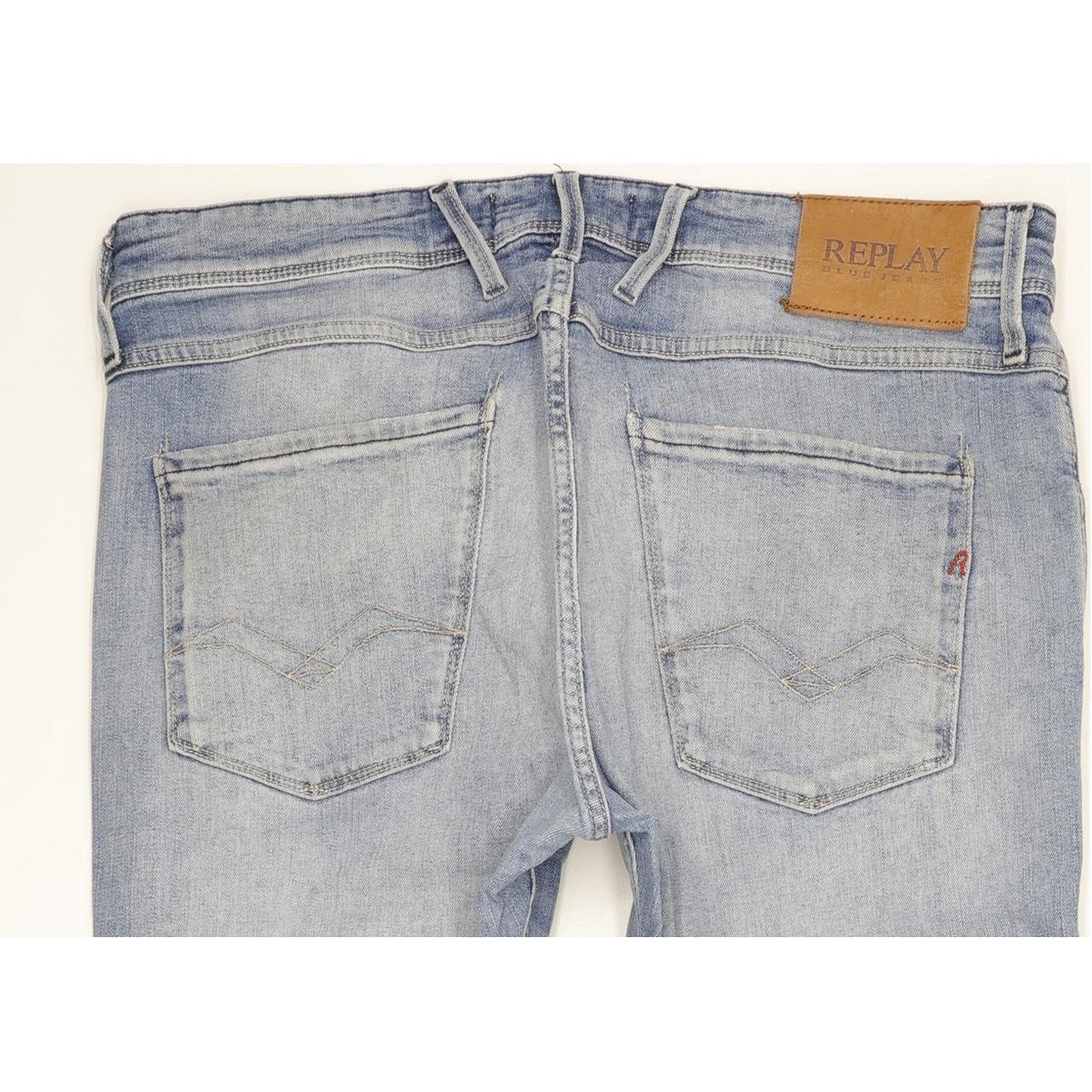Replay Anbass Men Blue Skinny Regular Stretch Jeans W34 L32