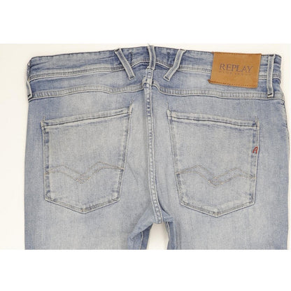 Replay Anbass Men Blue Skinny Regular Stretch Jeans W34 L32