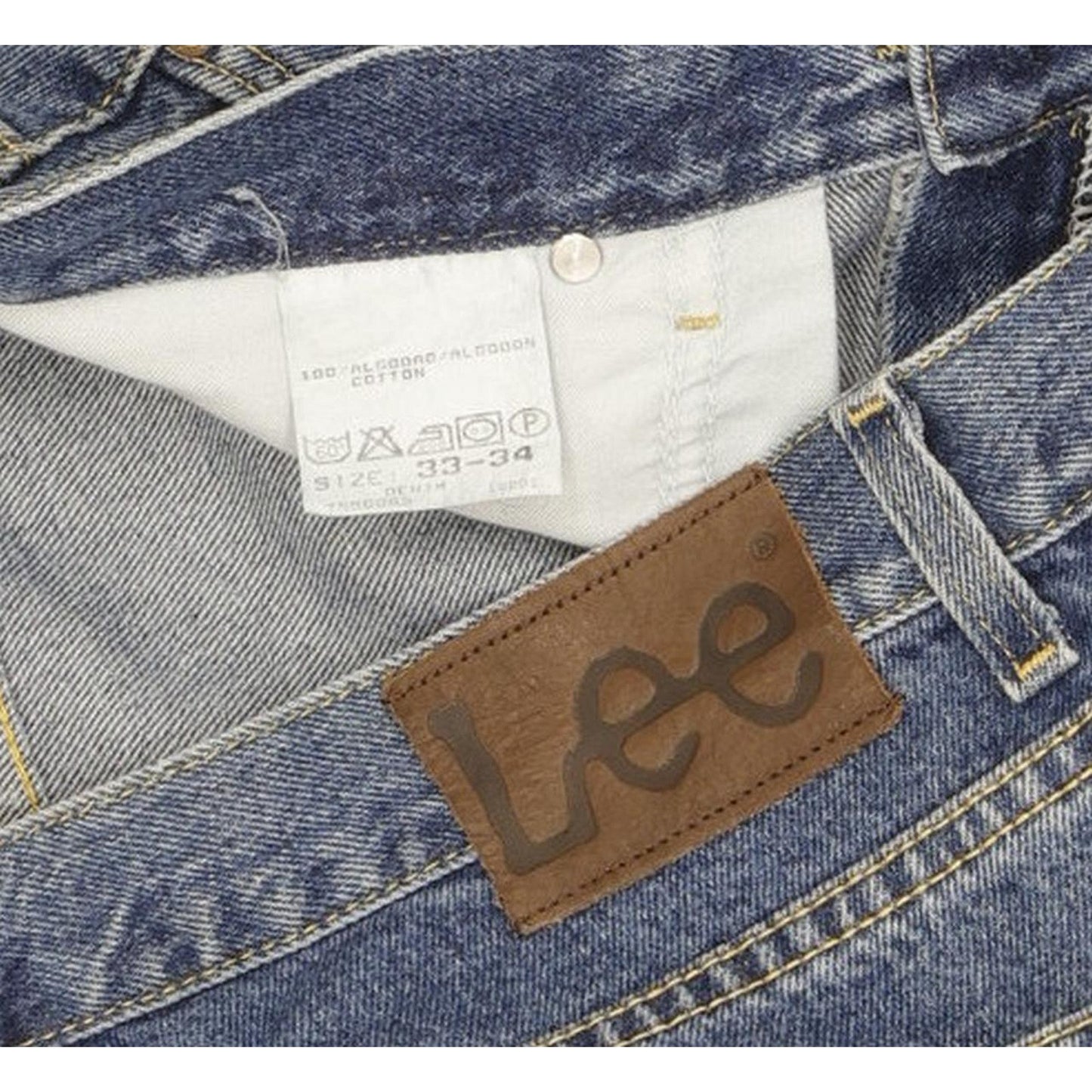 Lee Men Blue Straight Regular Jeans W33 L34