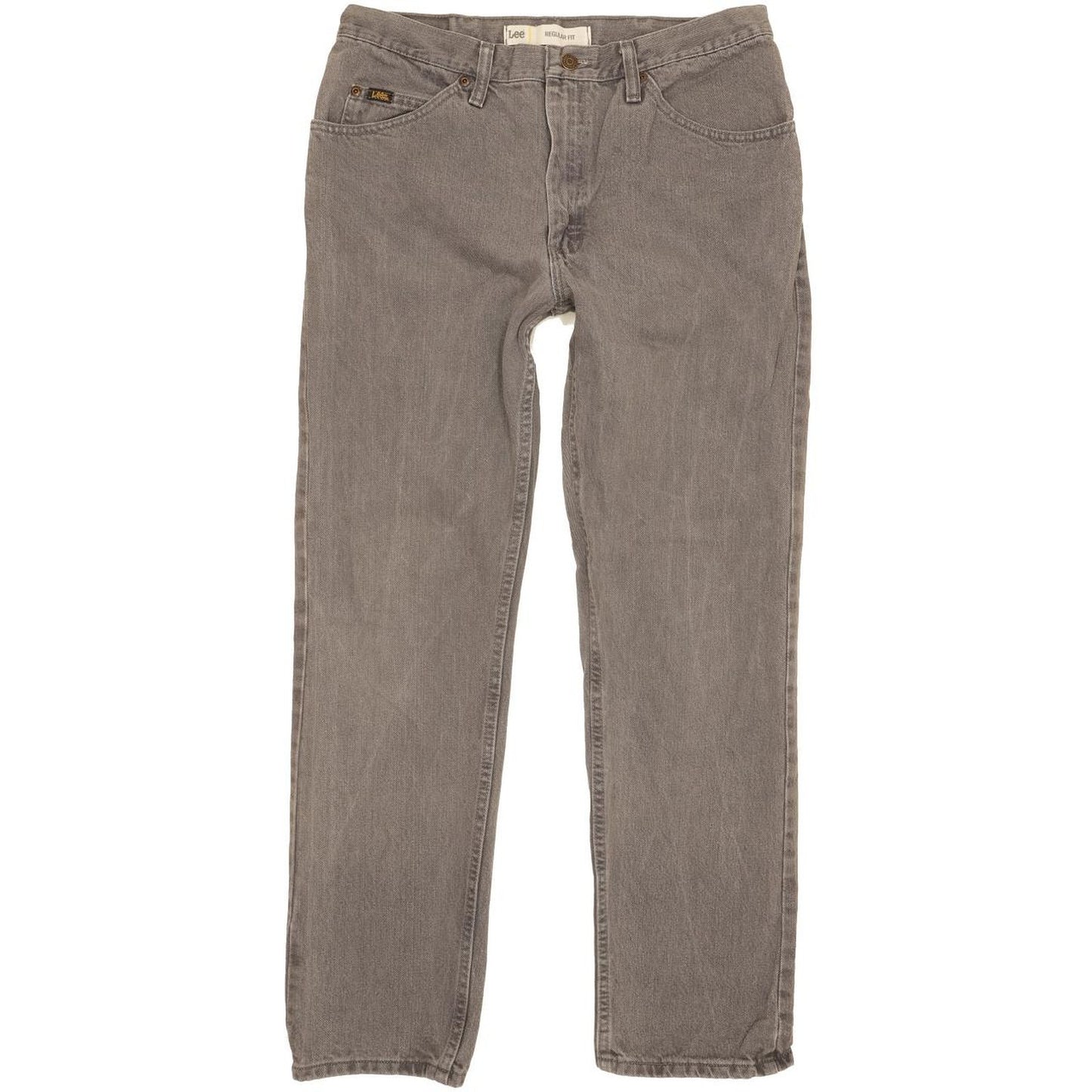 Lee Men Grey Straight Regular Jeans W33 L30