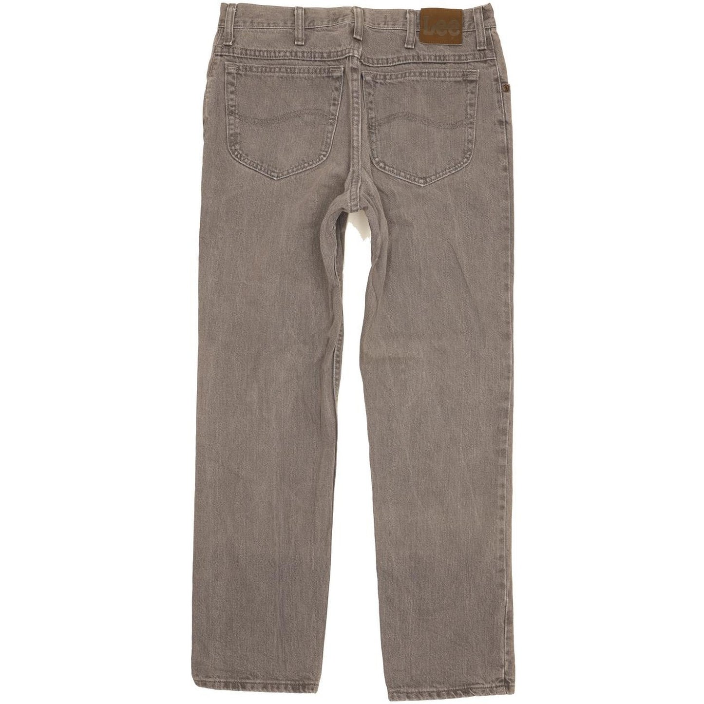 Lee Men Grey Straight Regular Jeans W33 L30