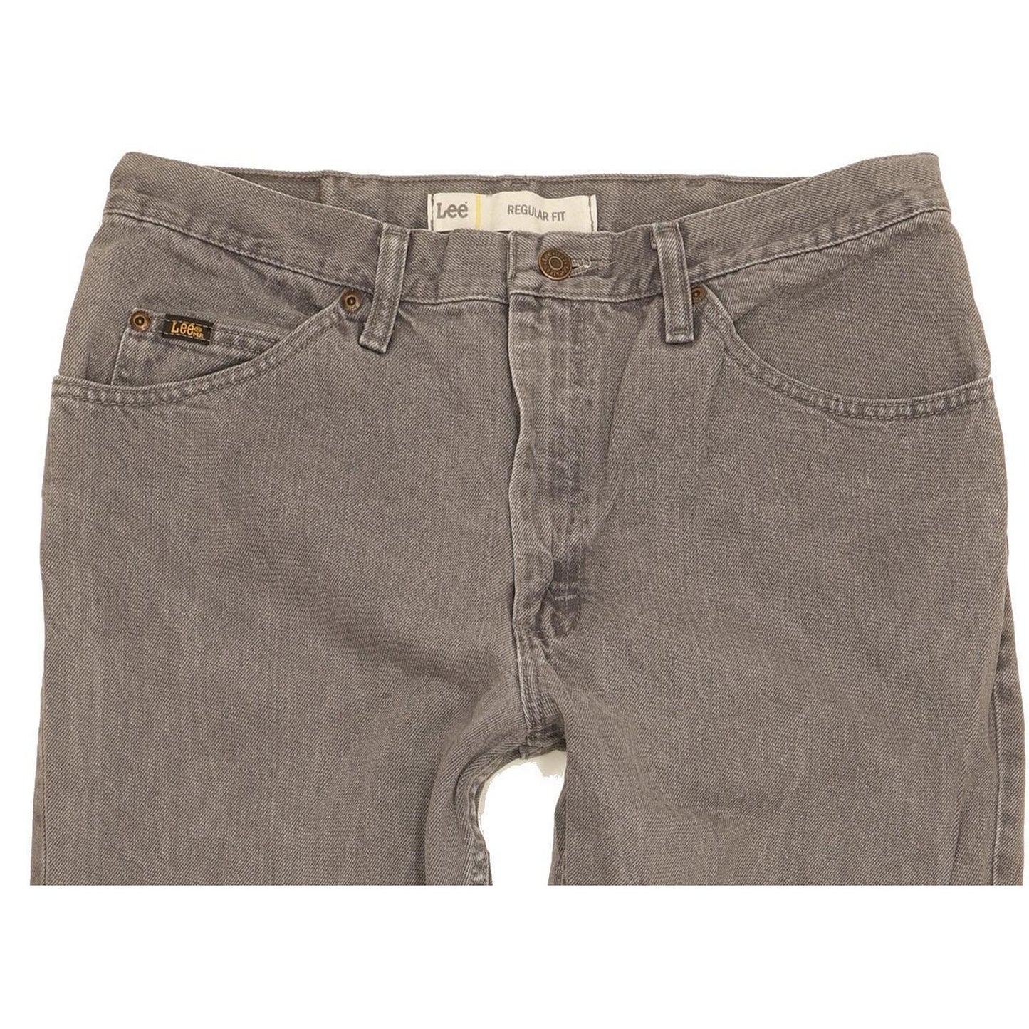 Lee Men Grey Straight Regular Jeans W33 L30
