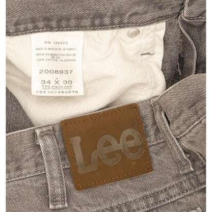 Lee Men Grey Straight Regular Jeans W33 L30