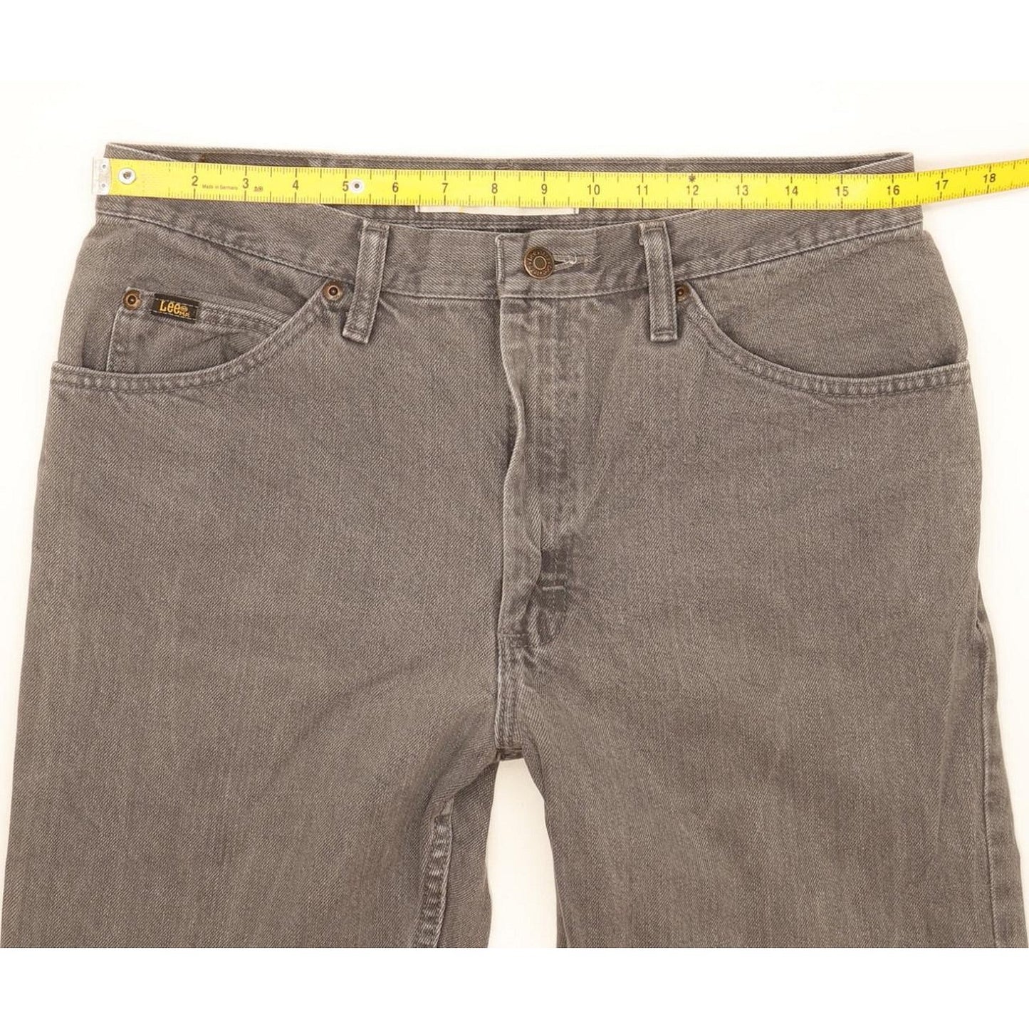 Lee Men Grey Straight Regular Jeans W33 L30