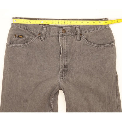 Lee Men Grey Straight Regular Jeans W33 L30