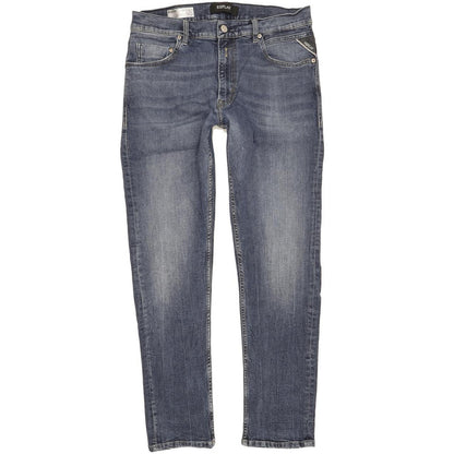 Replay Mickym Men Blue Tapered Slim Stretch Jeans W34 L30