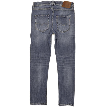 Replay Mickym Men Blue Tapered Slim Stretch Jeans W34 L30