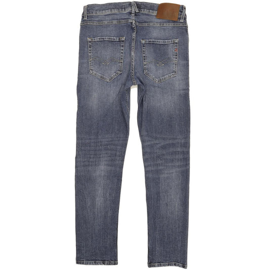 Replay Mickym Men Blue Tapered Slim Stretch Jeans W34 L30