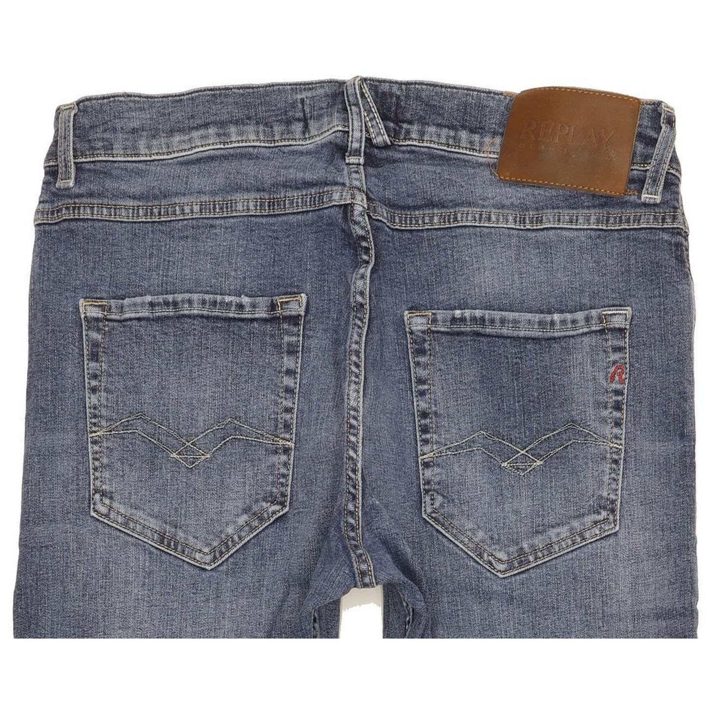 Replay Mickym Men Blue Tapered Slim Stretch Jeans W34 L30