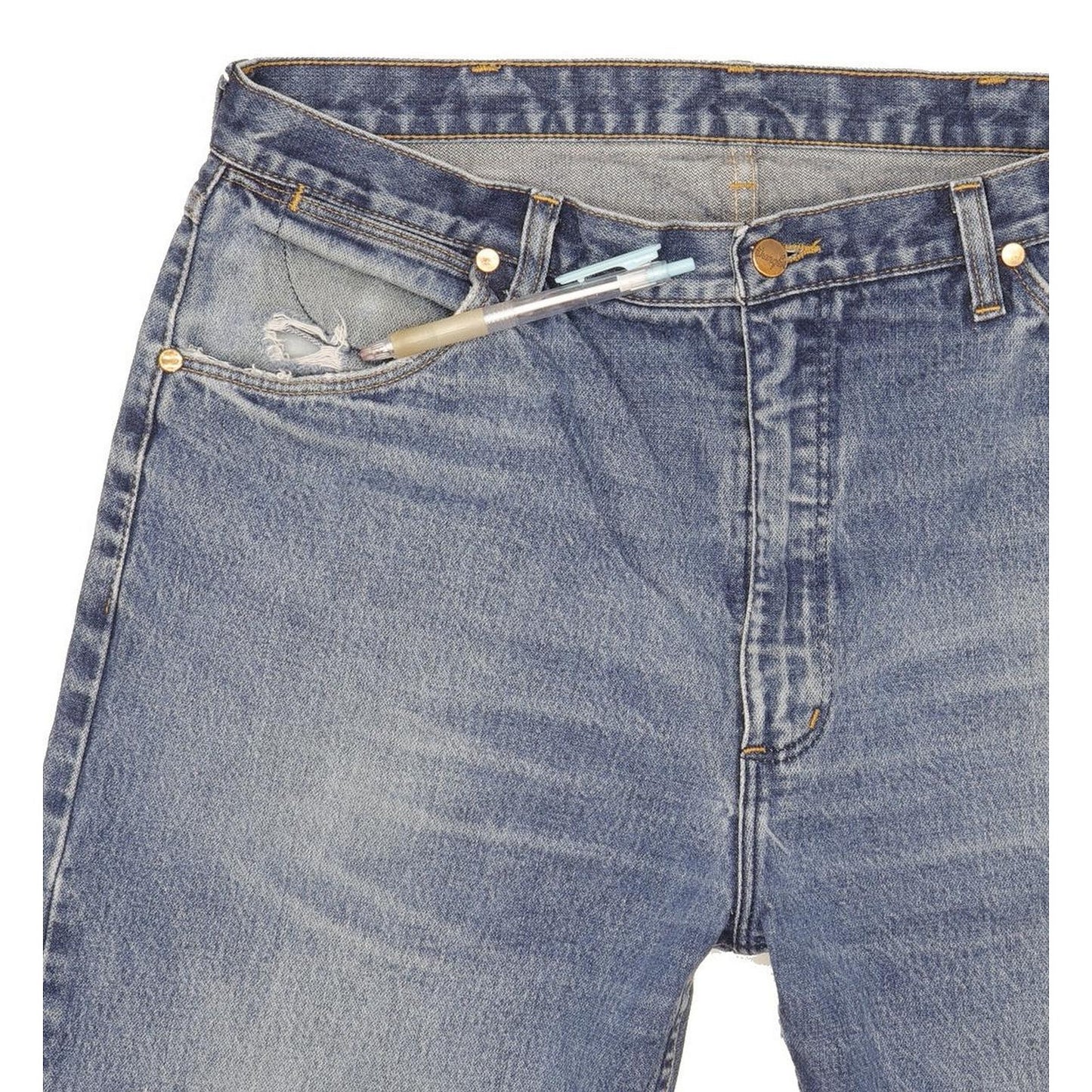 Wrangler Men Blue Straight Regular Jeans W37 L27