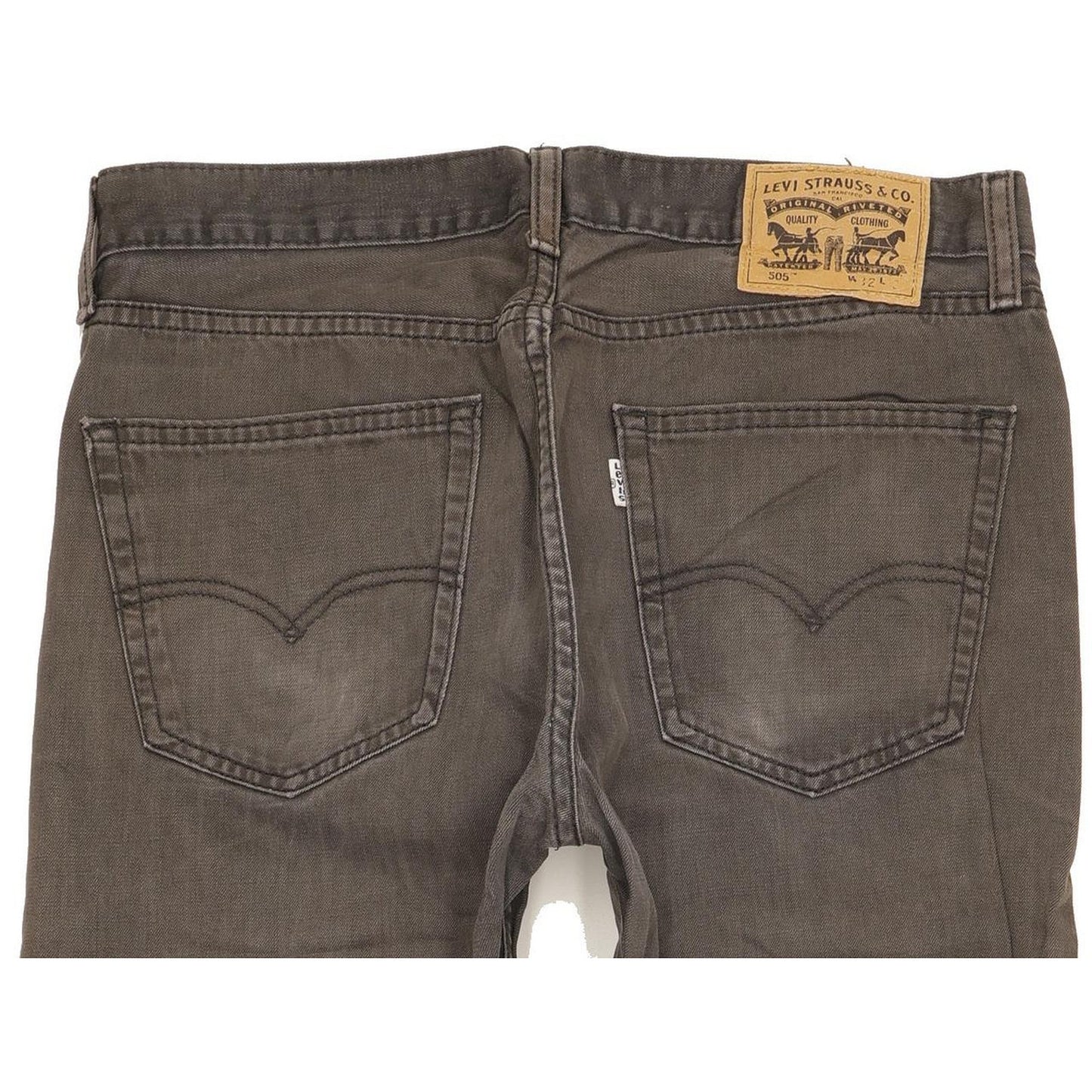 Levi's 505 Men Charcoal Straight Regular Jeans W32 L29