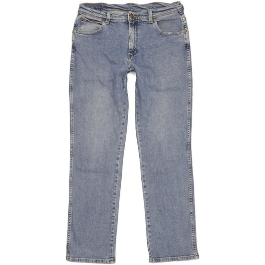 Wrangler Durable Quality Men Blue Straight Regular Stretch Jeans W34 L31