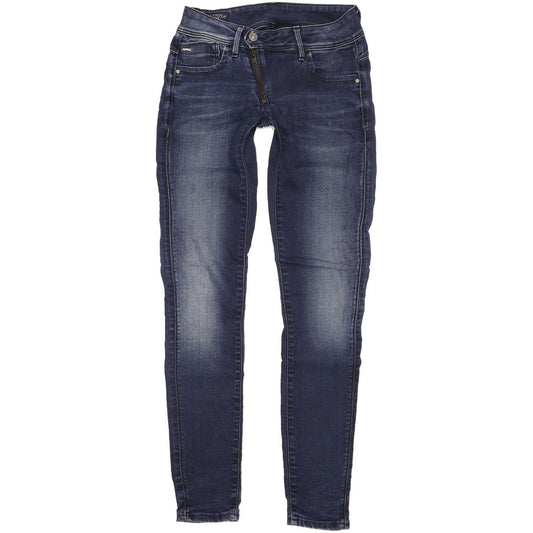 G-Star Lynn Mid Women Blue Skinny Slim Stretch Jeans W28 L33