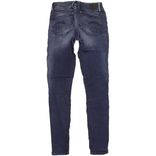 G-Star Lynn Mid Women Blue Skinny Slim Stretch Jeans W28 L33