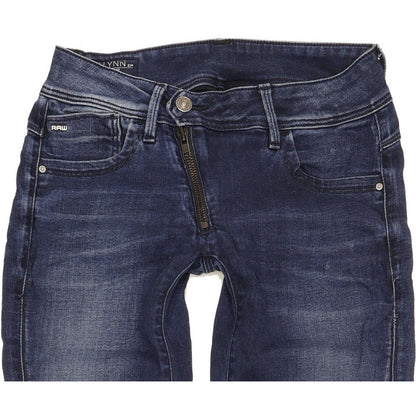 G-Star Lynn Mid Women Blue Skinny Slim Stretch Jeans W28 L33