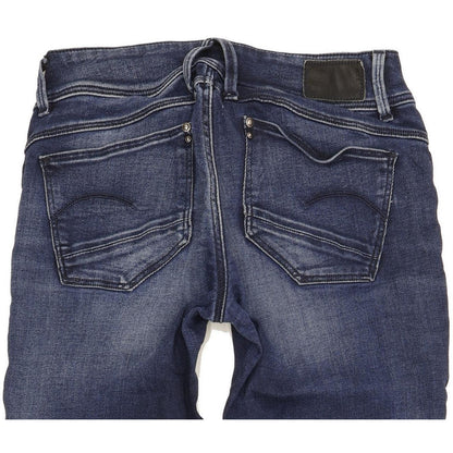G-Star Lynn Mid Women Blue Skinny Slim Stretch Jeans W28 L33