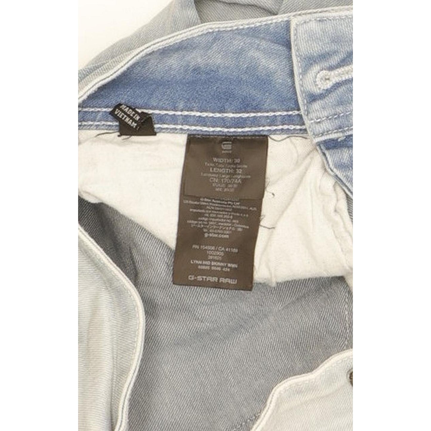 G-Star Lynn Mid Women Blue Skinny Slim Stretch Jeans W30 L31
