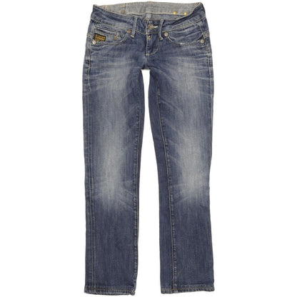 G-Star Women Blue Straight Slim Stretch Jeans W25 L28