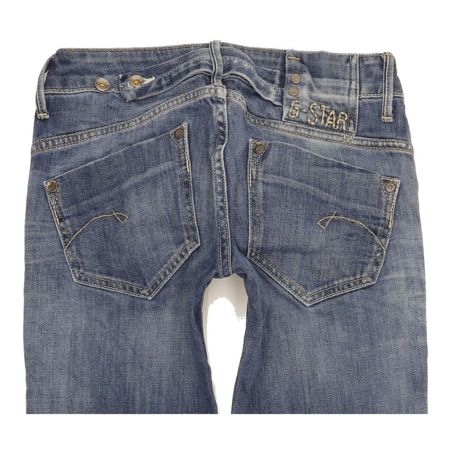 G-Star Women Blue Straight Slim Stretch Jeans W25 L28