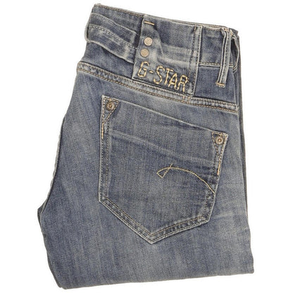 G-Star Women Blue Straight Slim Stretch Jeans W25 L28