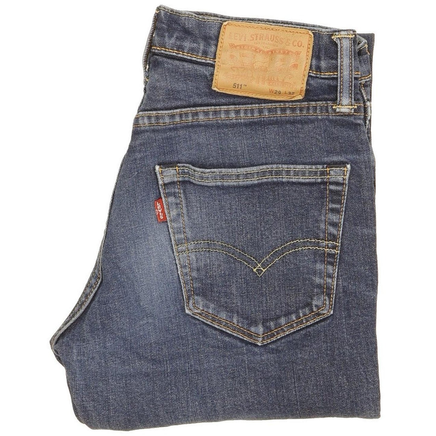 Levi's 511 Men Blue Straight Slim Stretch Jeans W29 L31