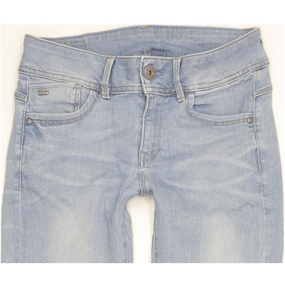 G-Star Lynn Mid Women Blue Skinny Slim Stretch Jeans W29 L28