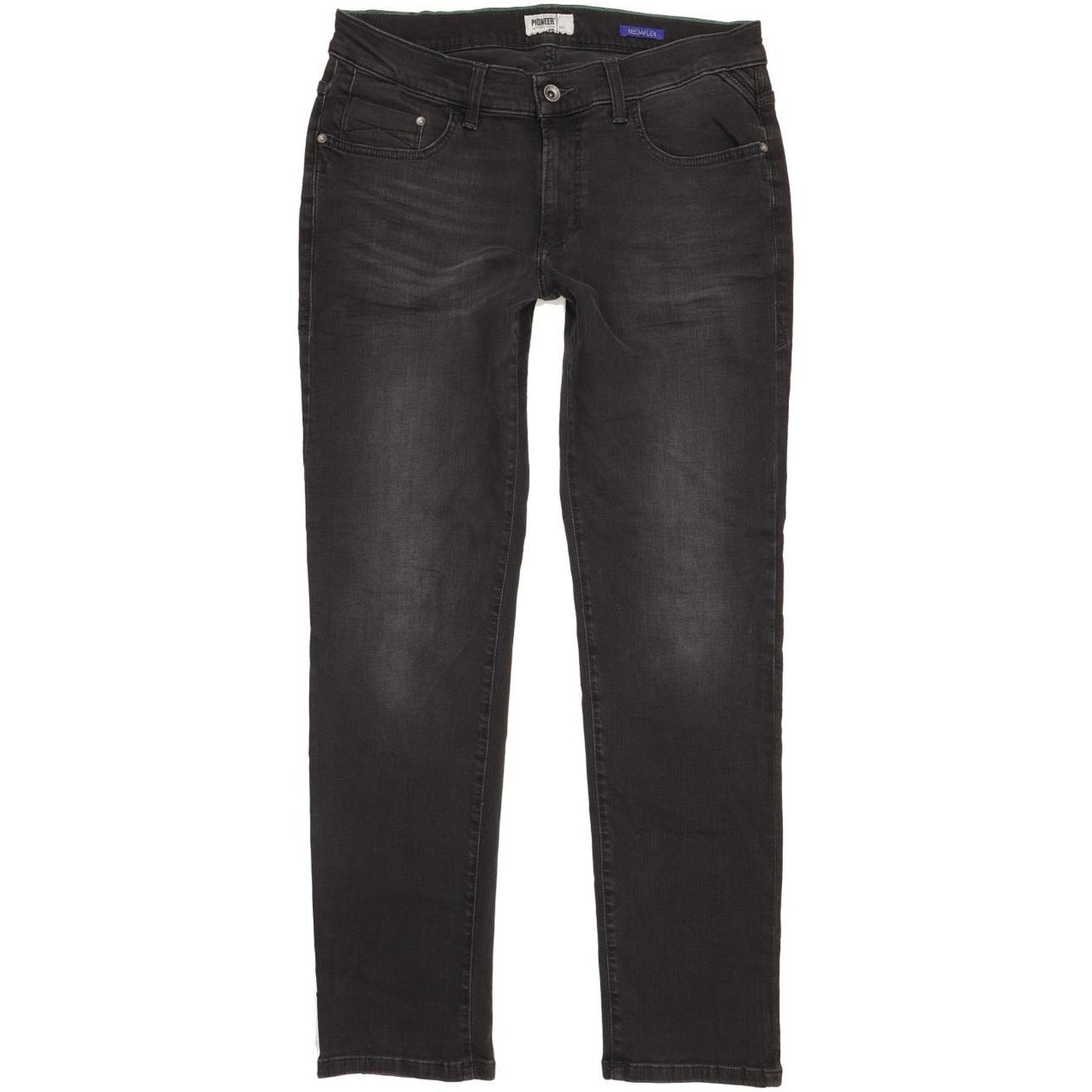 Pioneer Eric Men Black Straight Slim Stretch Jeans W34 L32