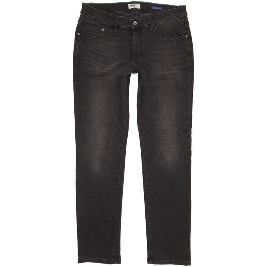 Pioneer Eric Men Black Straight Slim Stretch Jeans W34 L32