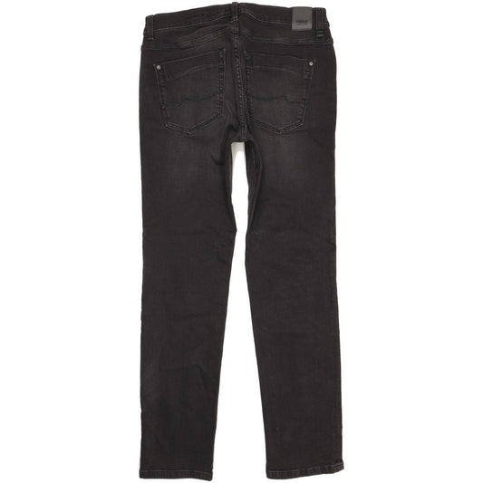 Pioneer Eric Men Black Straight Slim Stretch Jeans W34 L32