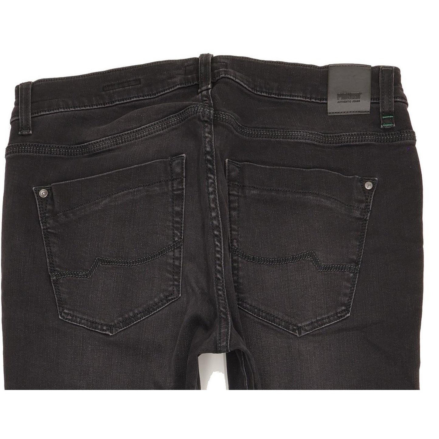 Pioneer Eric Men Black Straight Slim Stretch Jeans W34 L32