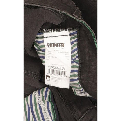 Pioneer Eric Men Black Straight Slim Stretch Jeans W34 L32