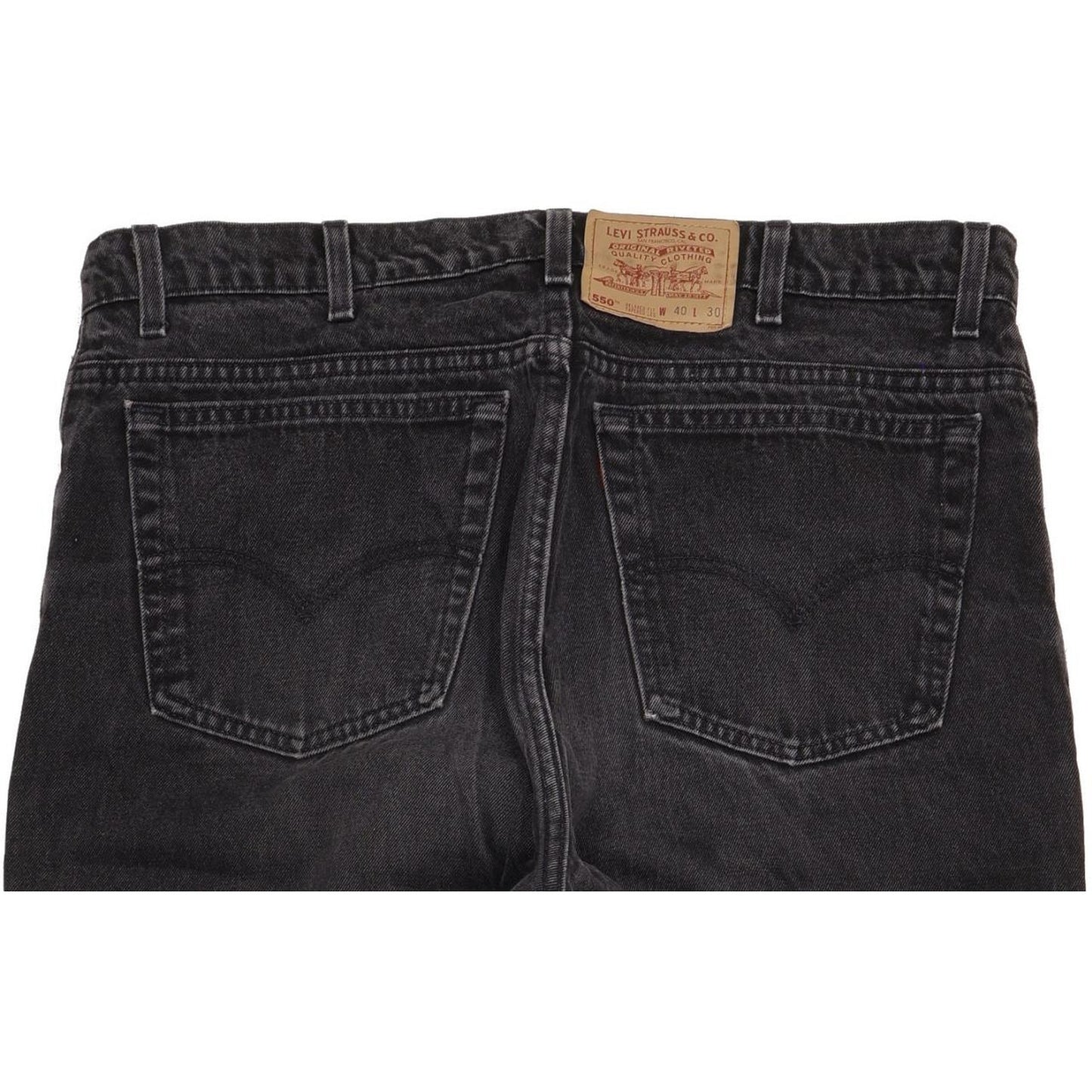 Levi's 550 Made in USA Men Black Tapered Relaxed Jeans W40 L30