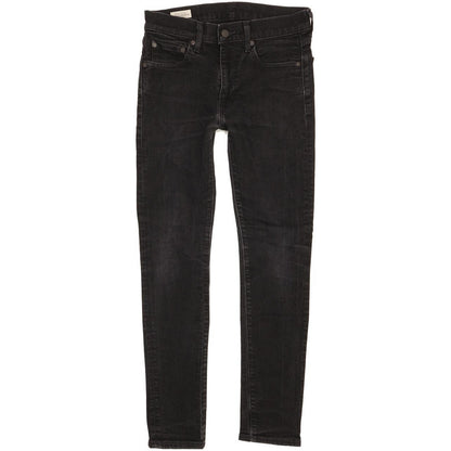 Levi's 519 Men Black Skinny Slim Stretch Jeans W30 L29