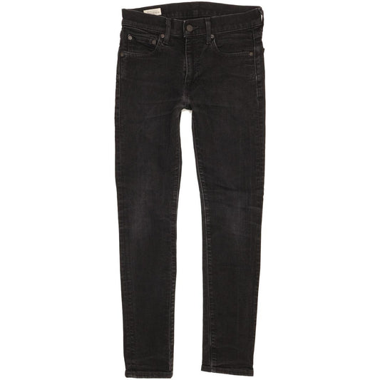 Levi's 519 Men Black Skinny Slim Stretch Jeans W30 L29