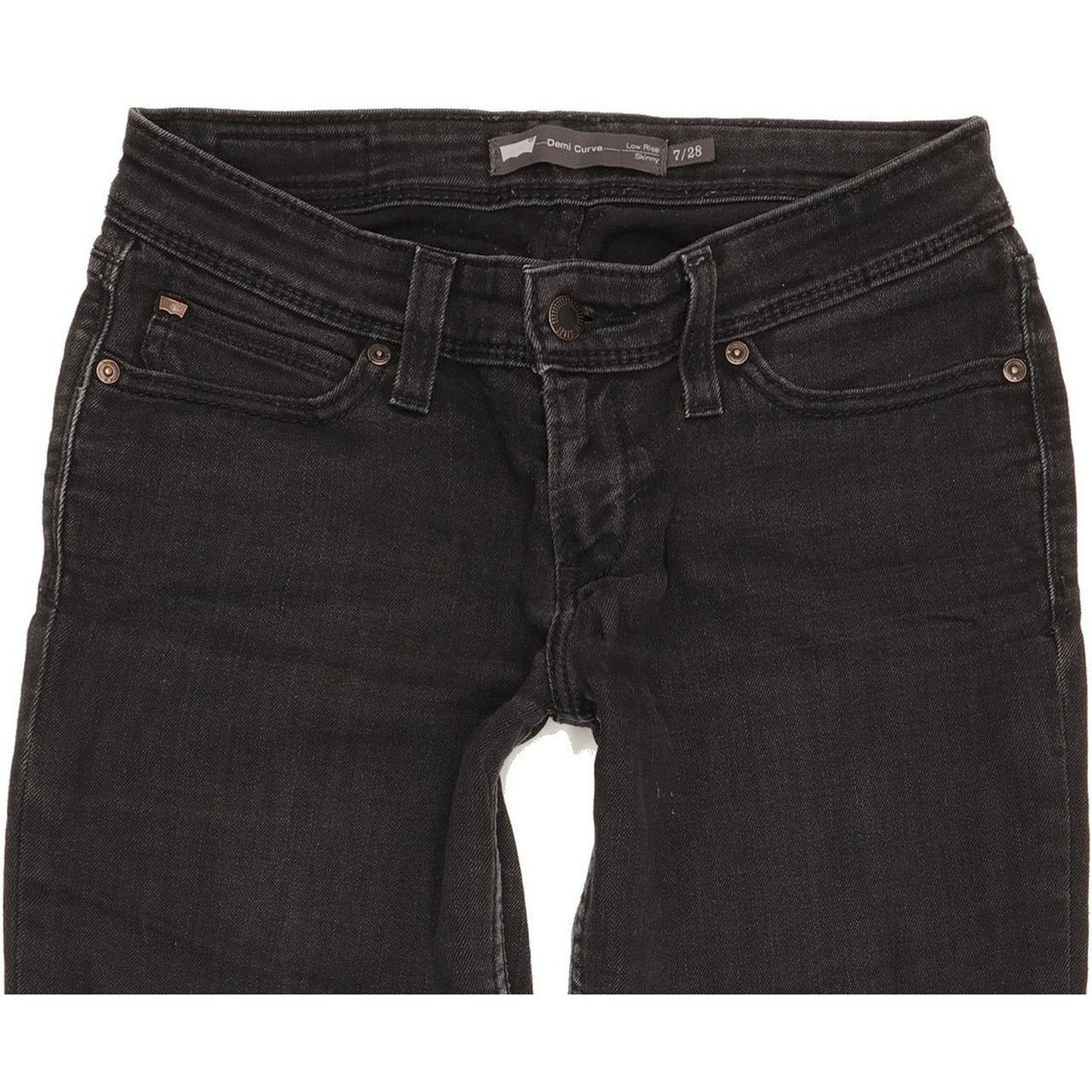 Levi's Demi Curve Women Black Skinny Slim Stretch Jeans W28 L31