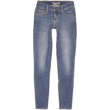 Levi's 710 Super Women Blue Skinny Slim Stretch Jeans W25 L28