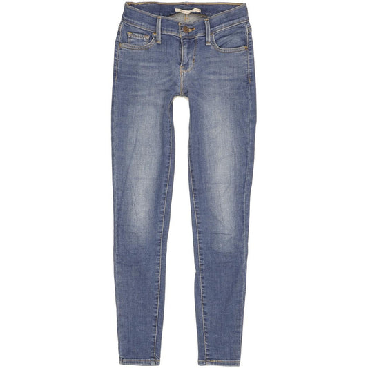Levi's 710 Super Women Blue Skinny Slim Stretch Jeans W25 L28