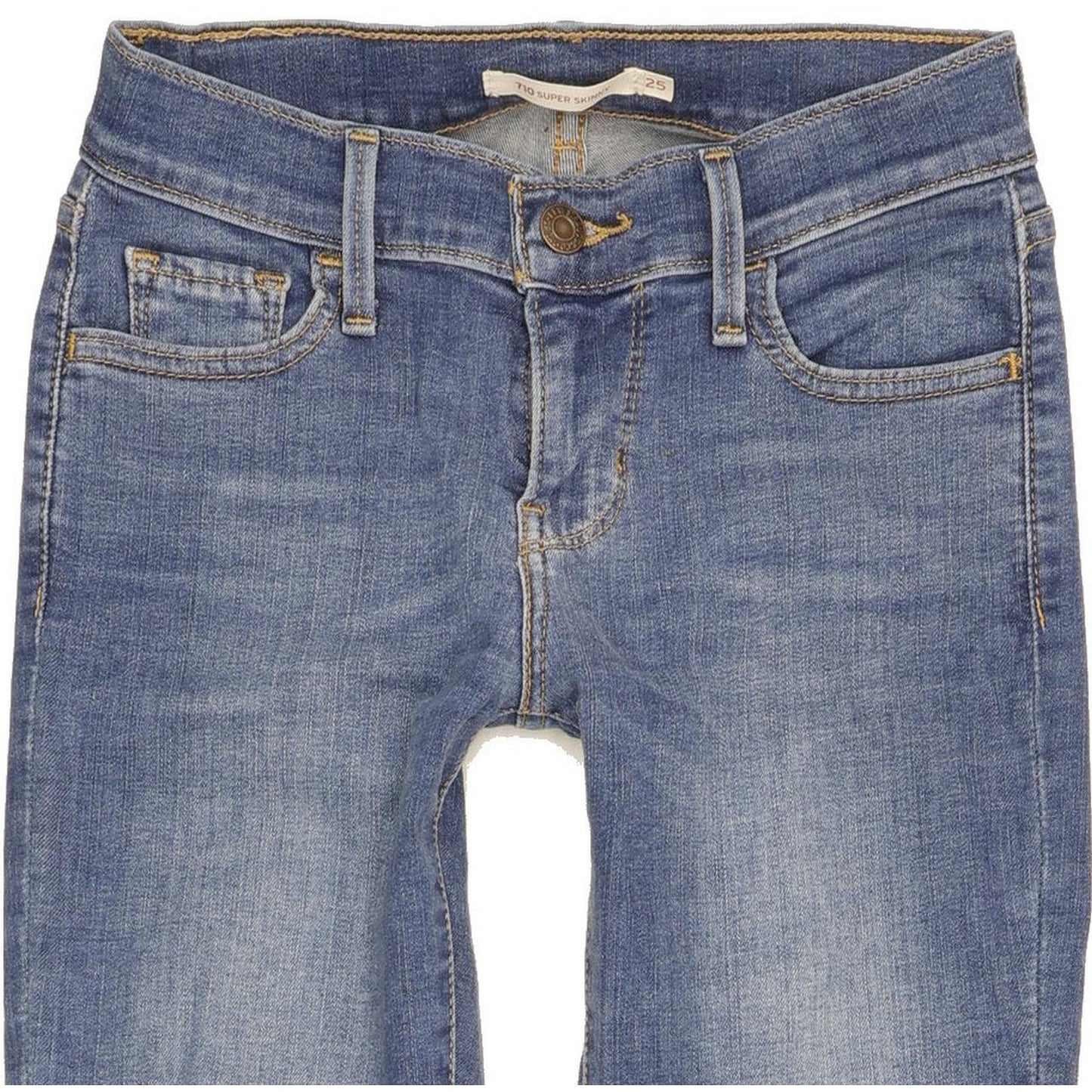 Levi's 710 Super Women Blue Skinny Slim Stretch Jeans W25 L28