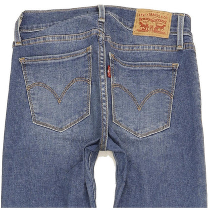 Levi's 710 Super Women Blue Skinny Slim Stretch Jeans W25 L28