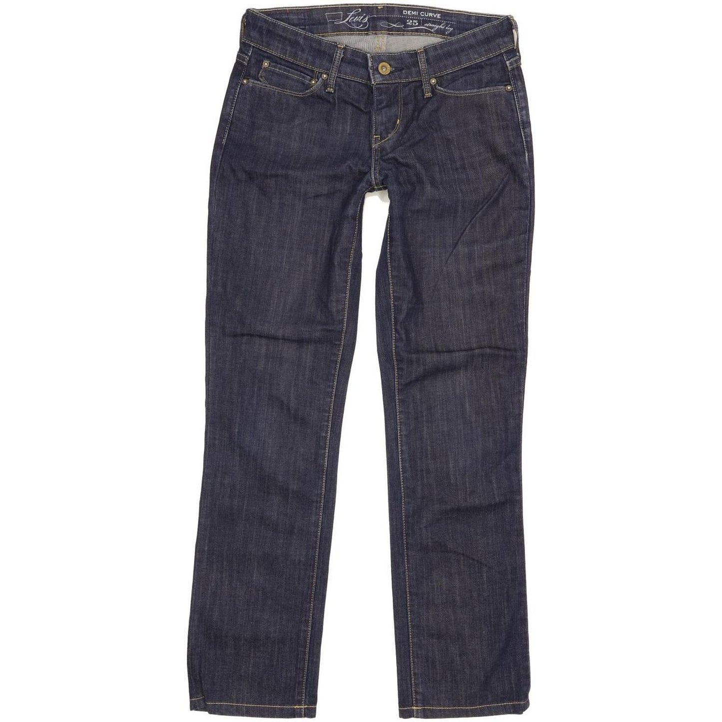 Levi's Demi Curve Women Blue Straight Slim Stretch Jeans W25 L28