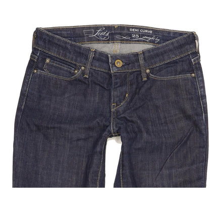 Levi's Demi Curve Women Blue Straight Slim Stretch Jeans W25 L28