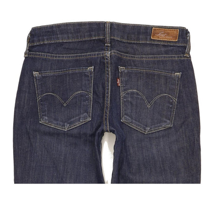Levi's Demi Curve Women Blue Straight Slim Stretch Jeans W25 L28