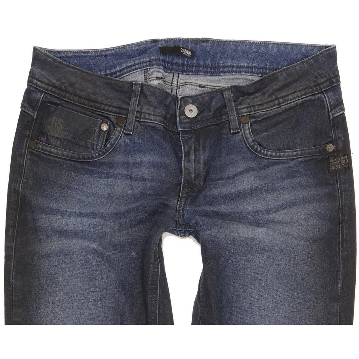 G-Star Women Blue Straight Slim Stretch Jeans W29 L30