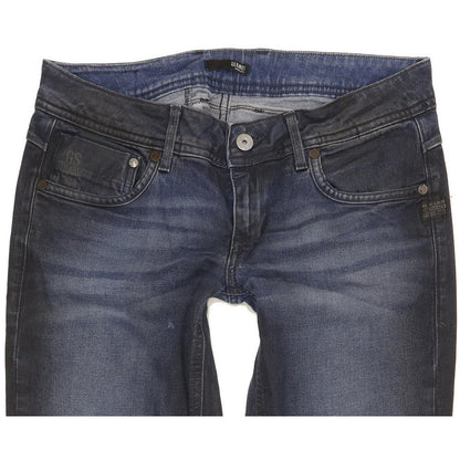 G-Star Women Blue Straight Slim Stretch Jeans W29 L30