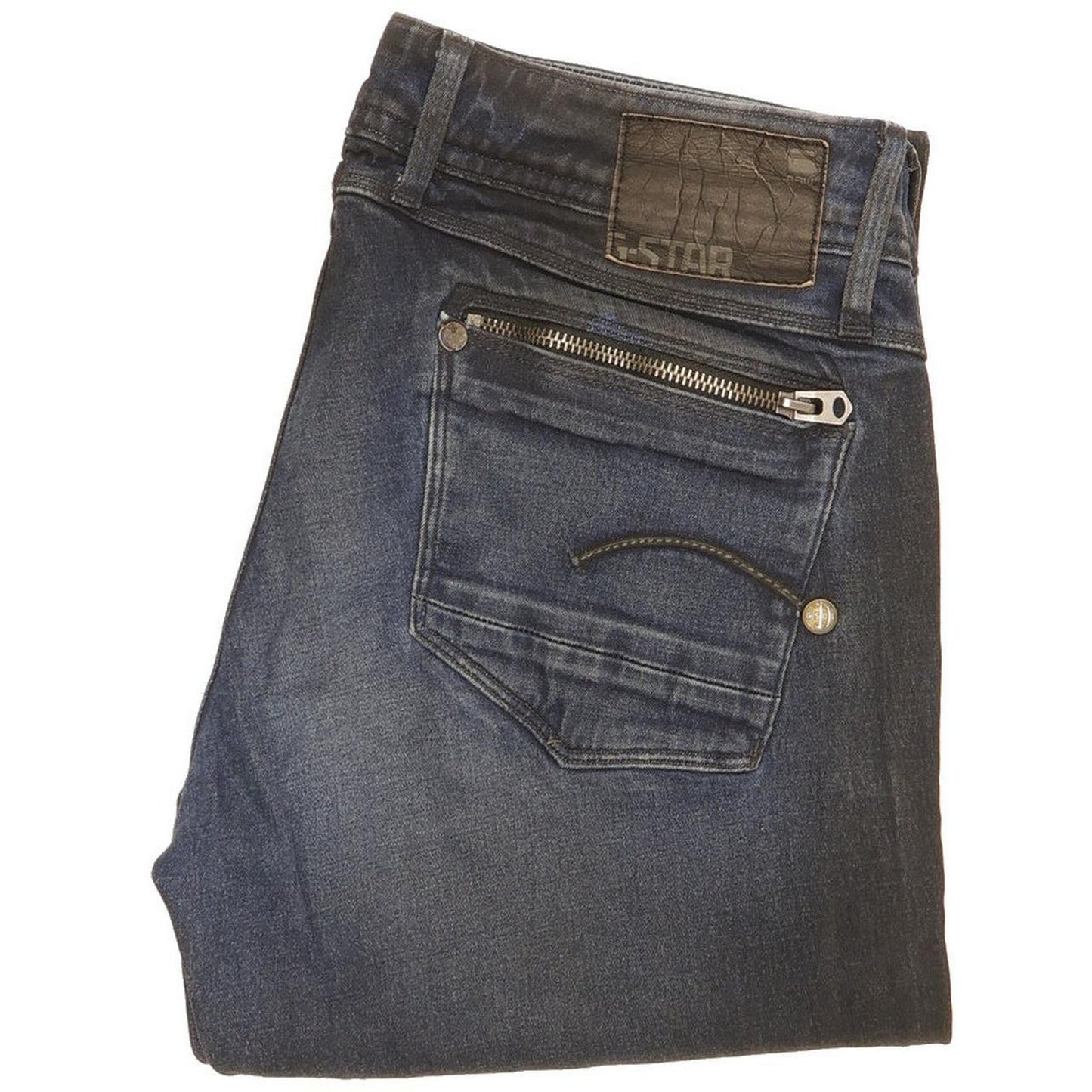G-Star Women Blue Straight Slim Stretch Jeans W29 L30