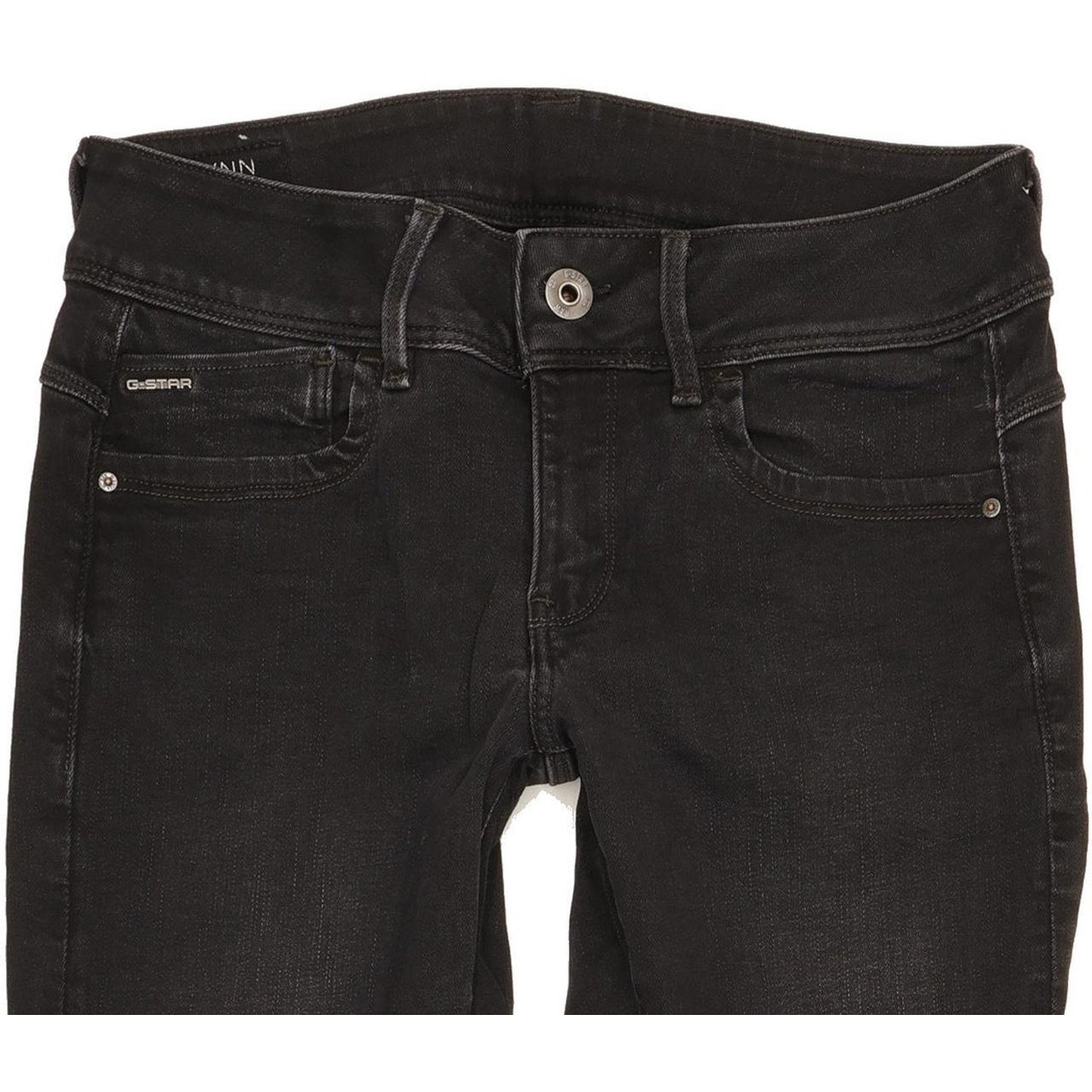 G-Star Lynn Mid Women Black Skinny Slim Stretch Jeans W29 L28
